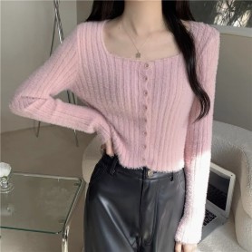 TS027 Bubble sleeve knit top