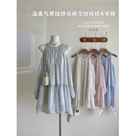 TS002 lace neck cute knit top