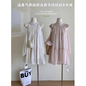 PD014 挂脖露肩连身裙