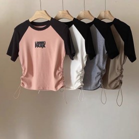 TL015 French Style Knit+ Chiffon top