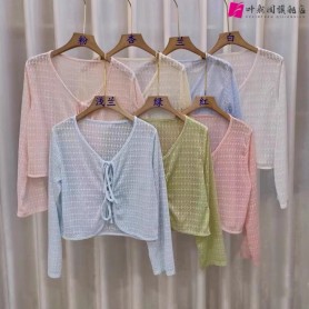 TL015 French Style Knit+ Chiffon top